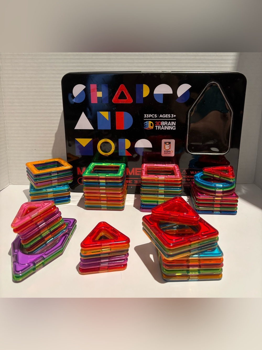 MAGFORMERS Magnetic Tiles Lot of 66 Pieces